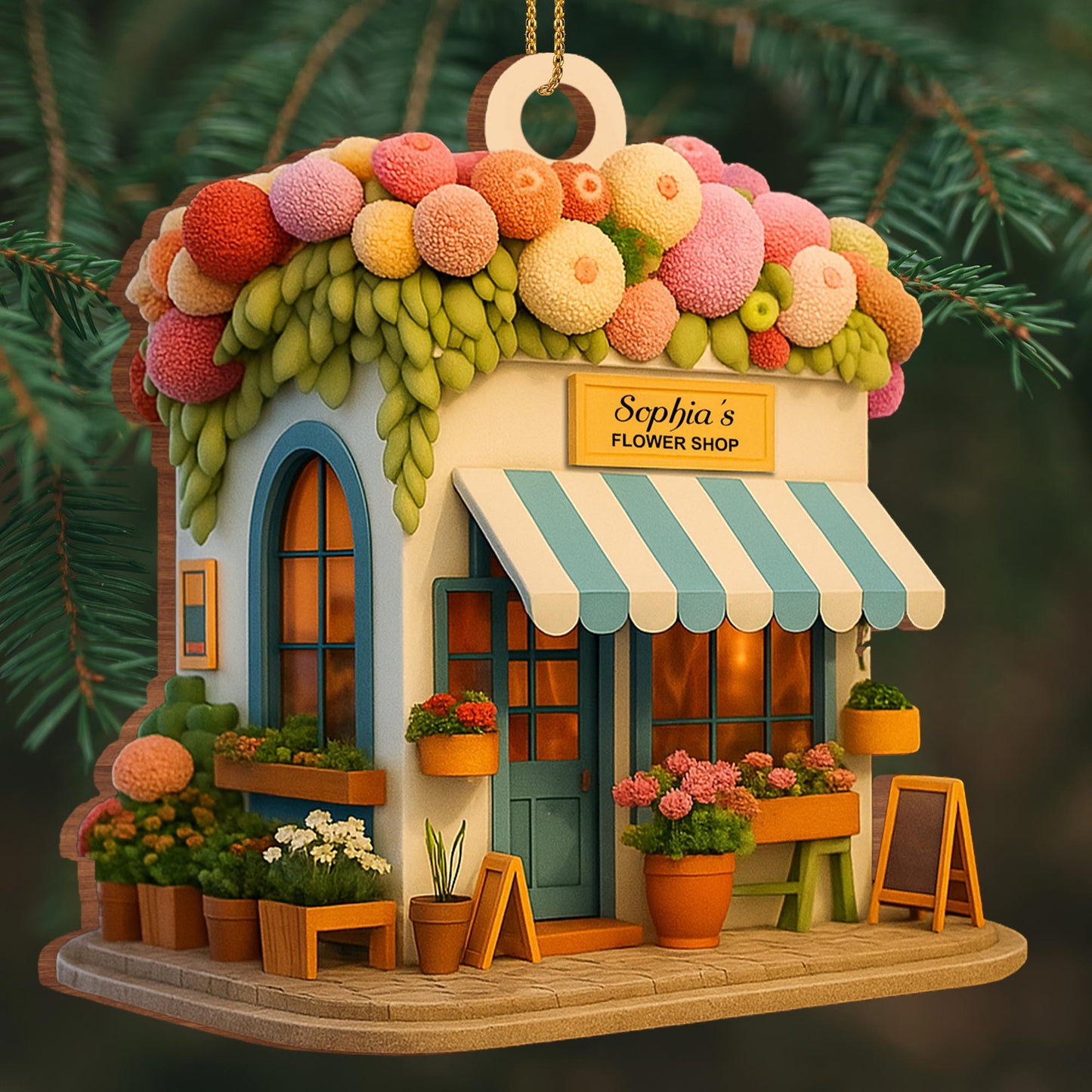 Charming Local Flower Shop Ornament