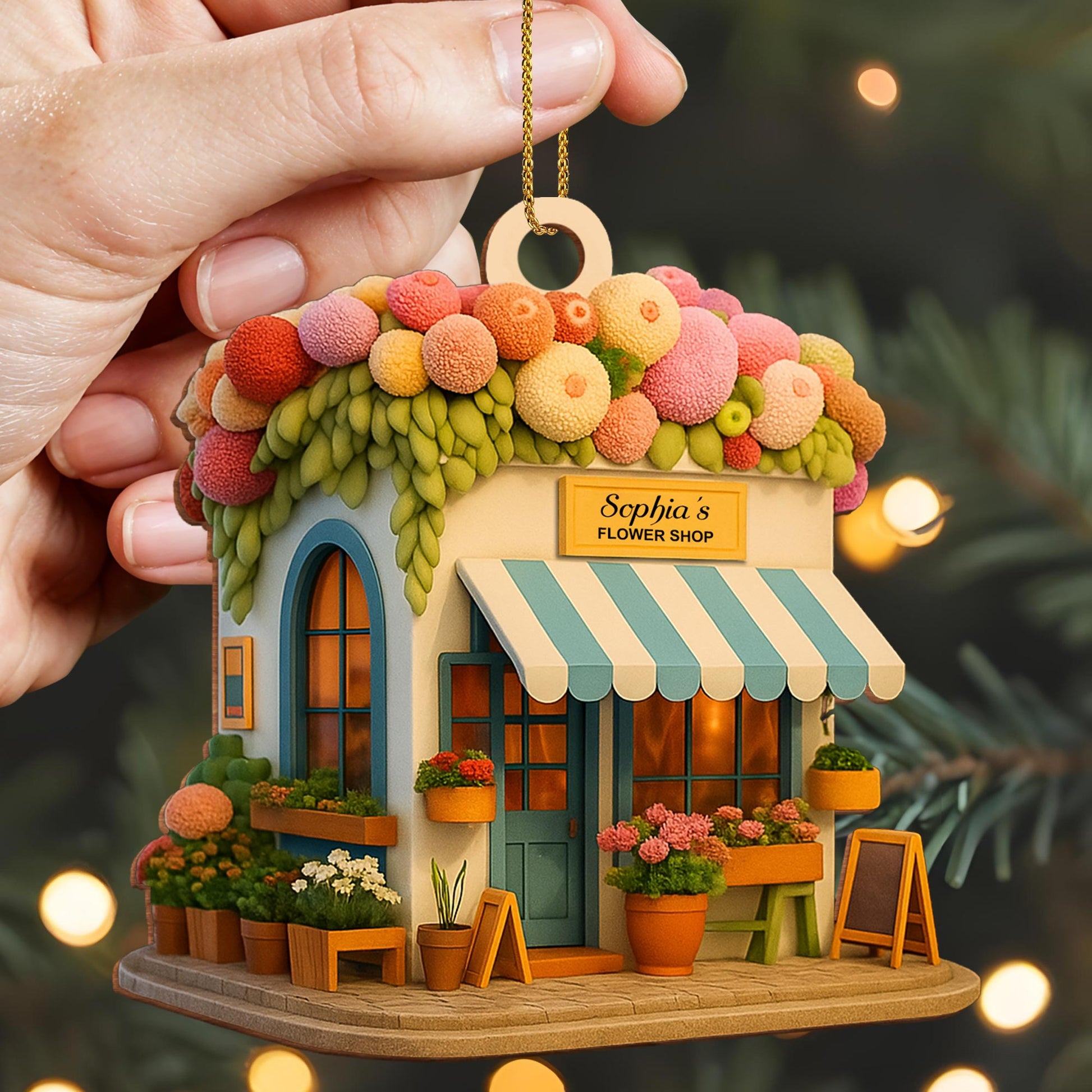 Charming Local Flower Shop Ornament