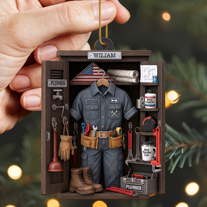 Celebrate The Craft Of Plumbing With Tools And Uniform Ornament