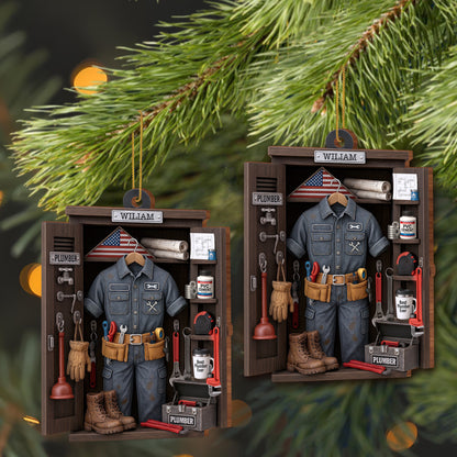 Celebrate The Craft Of Plumbing With Tools And Uniform Ornament