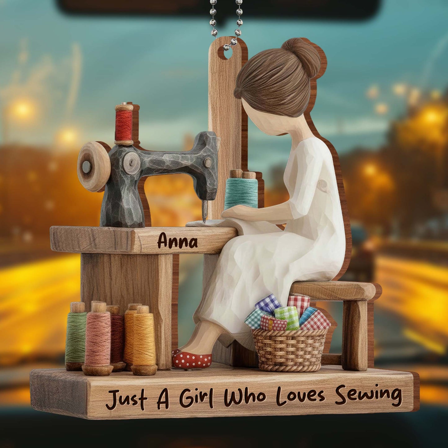 Just A Girl Who Loves Sewing With Threads And Sewing Machine