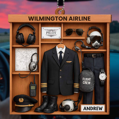 Pilot Essentials Display, Featuring Uniform And Flight Gear