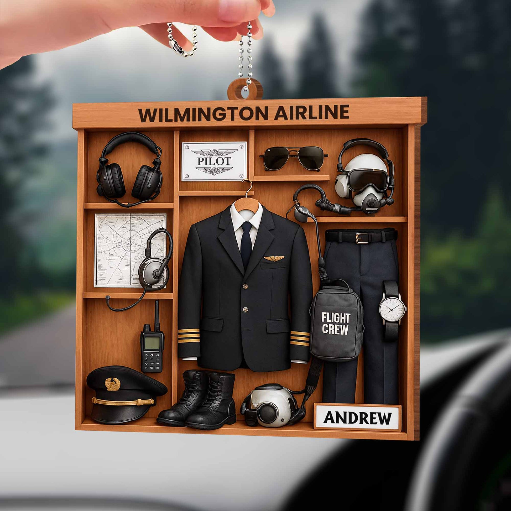 Pilot Essentials Display, Featuring Uniform And Flight Gear