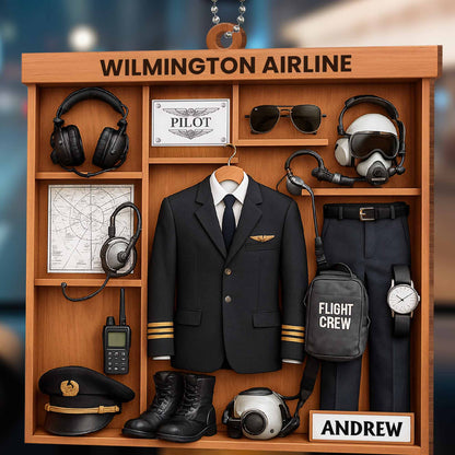 Pilot Essentials Display, Featuring Uniform And Flight Gear