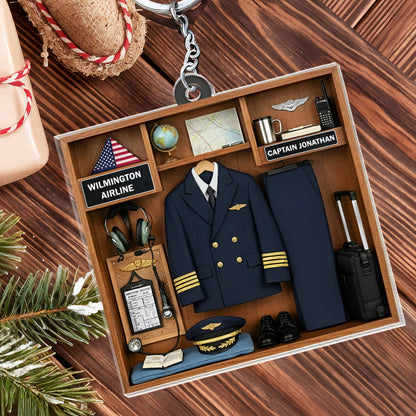 Customizable Acrylic Gift Keychain For Pilots