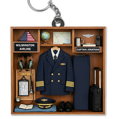 Customizable Acrylic Gift Keychain For Pilots