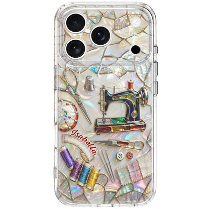 Celebrate Your Creativity With A Unique Sewing Design - Personalized Clear Phone Case - JBS043_PHC