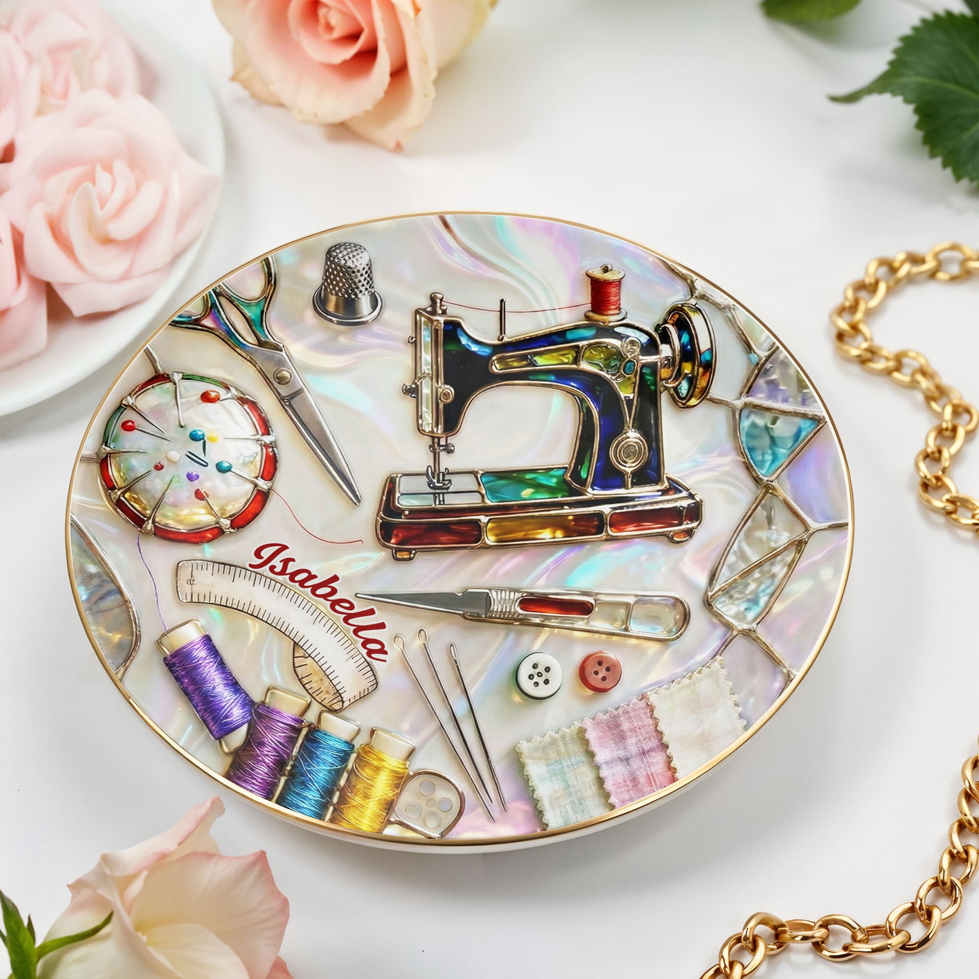 Where Creativity Comes To Life Vintage Sewing Machine And Thread Spools