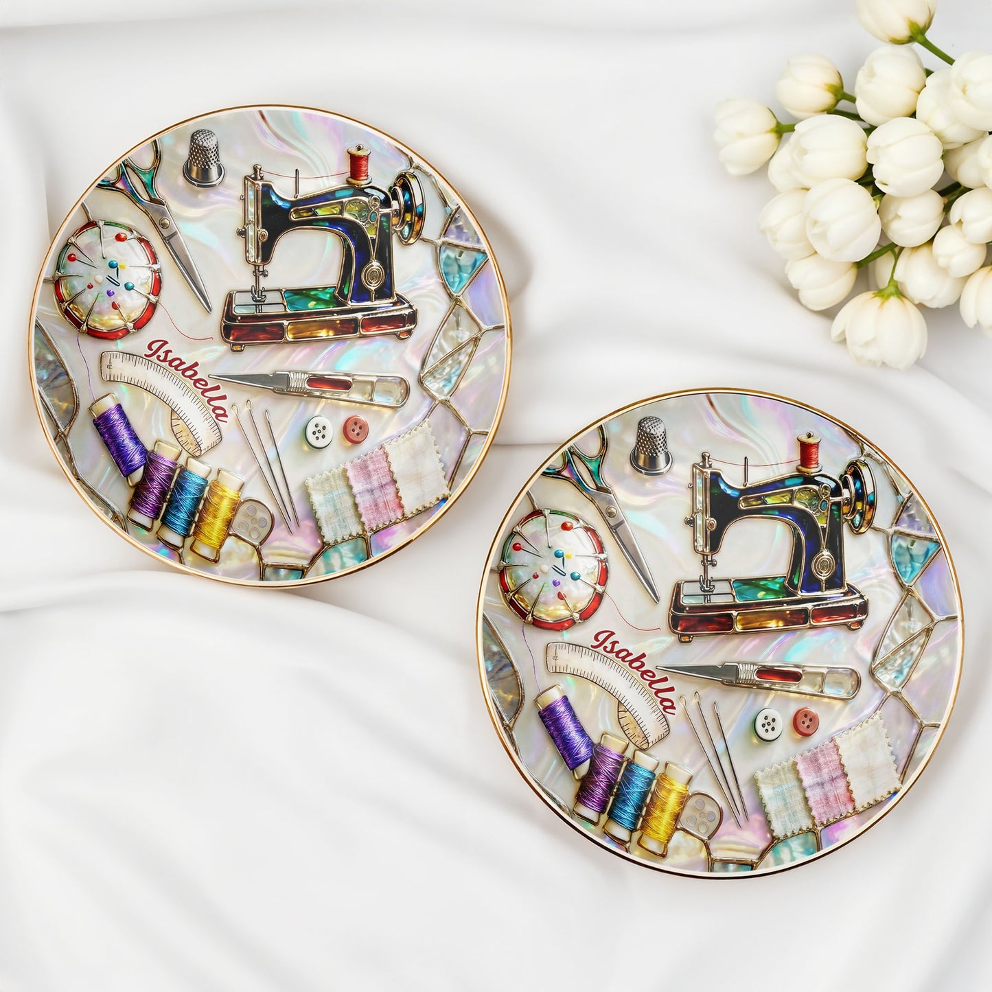 Where Creativity Comes To Life Vintage Sewing Machine And Thread Spools