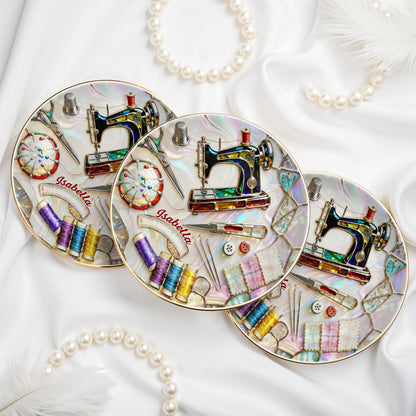 Where Creativity Comes To Life Vintage Sewing Machine And Thread Spools