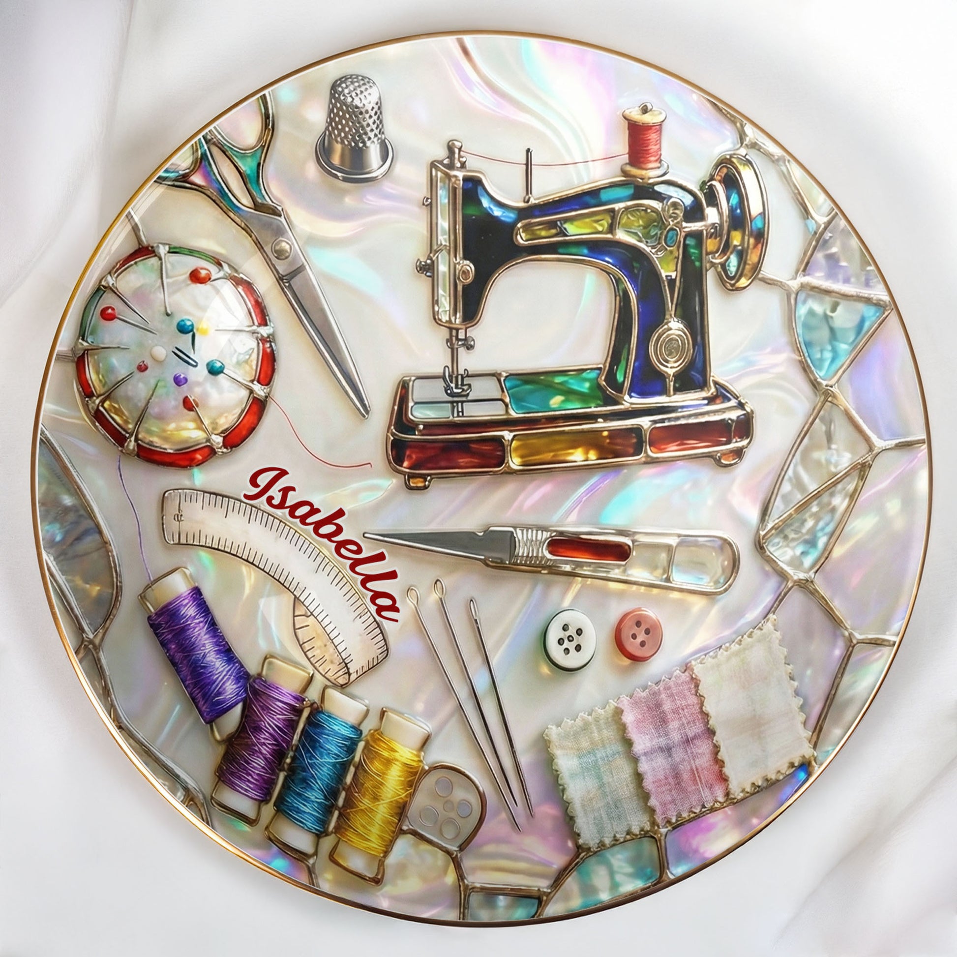 Where Creativity Comes To Life Vintage Sewing Machine And Thread Spools