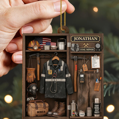 Best Wishes To My Dear Coal Miner - Personalized Custom Wood Ornament, Custom Shaped - JBS045_WDO