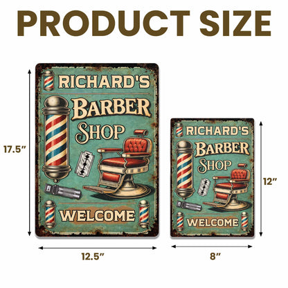 Welcome To Our Barber Shop Featuring Classic Barber Tools