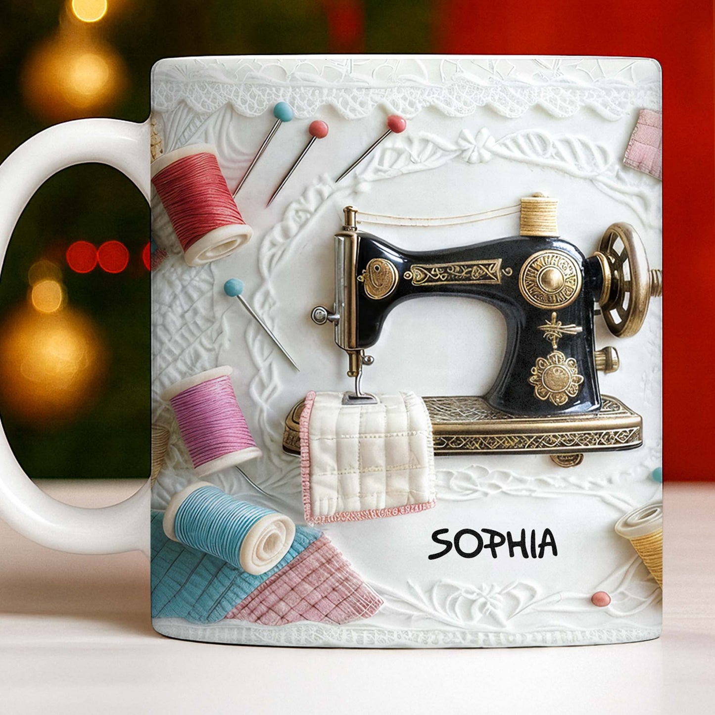 A Perfect Gift For The Passionate Crafter With Vintage Sewing Machine And Thread