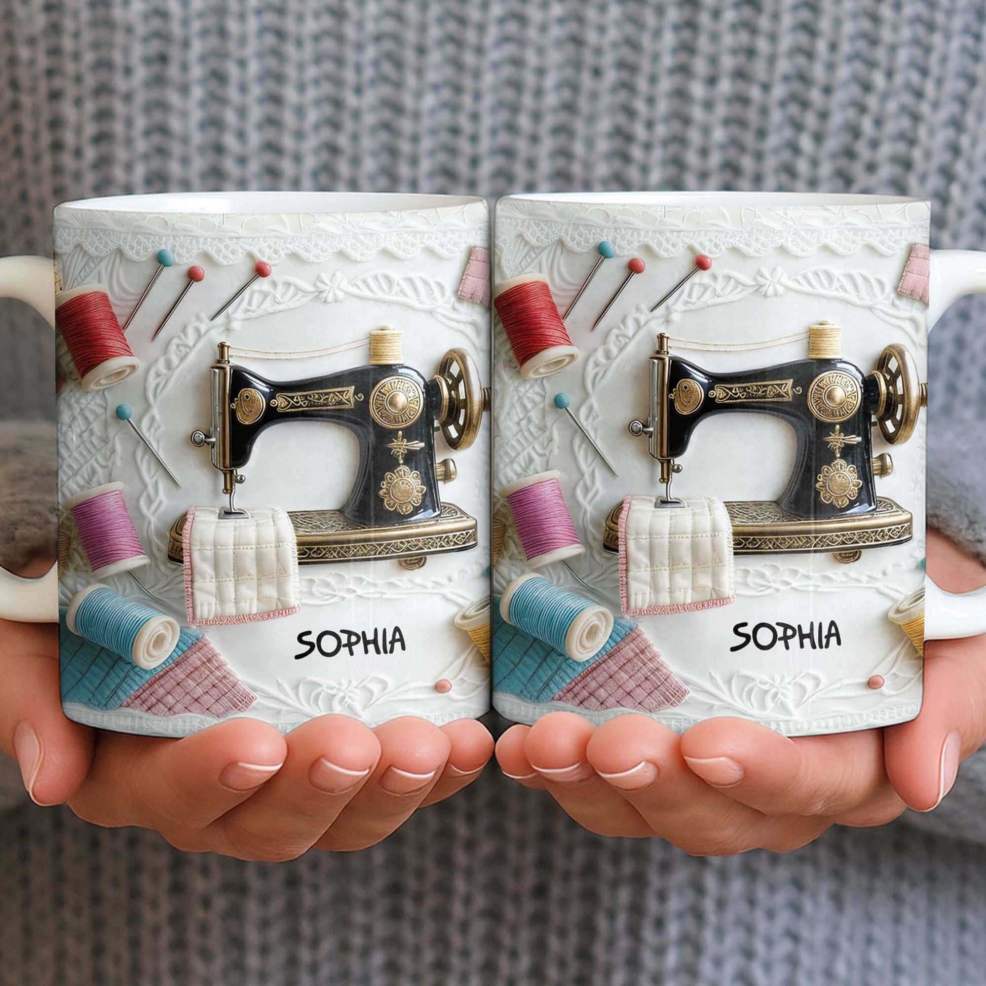 A Perfect Gift For The Passionate Crafter With Vintage Sewing Machine And Thread