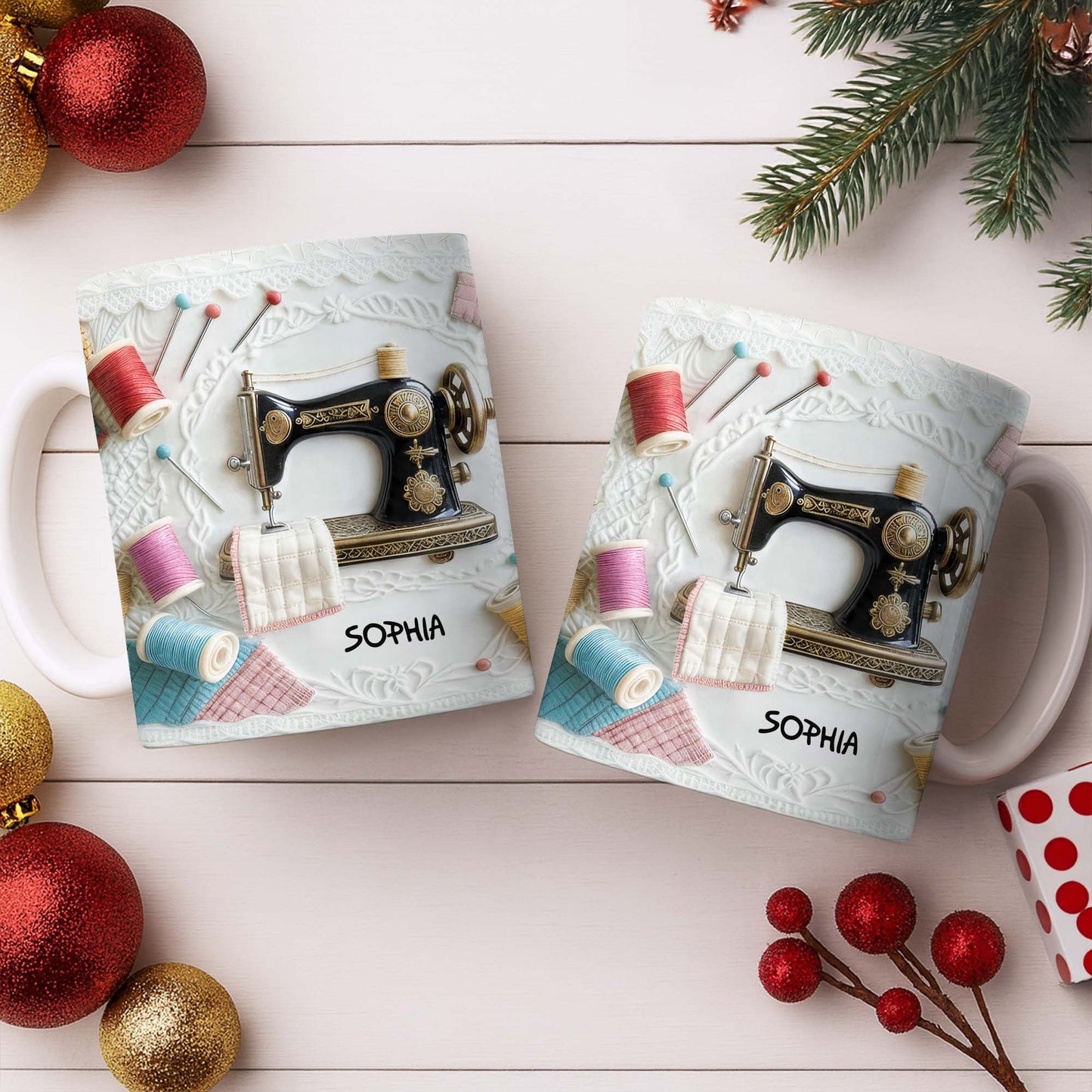 A Perfect Gift For The Passionate Crafter With Vintage Sewing Machine And Thread