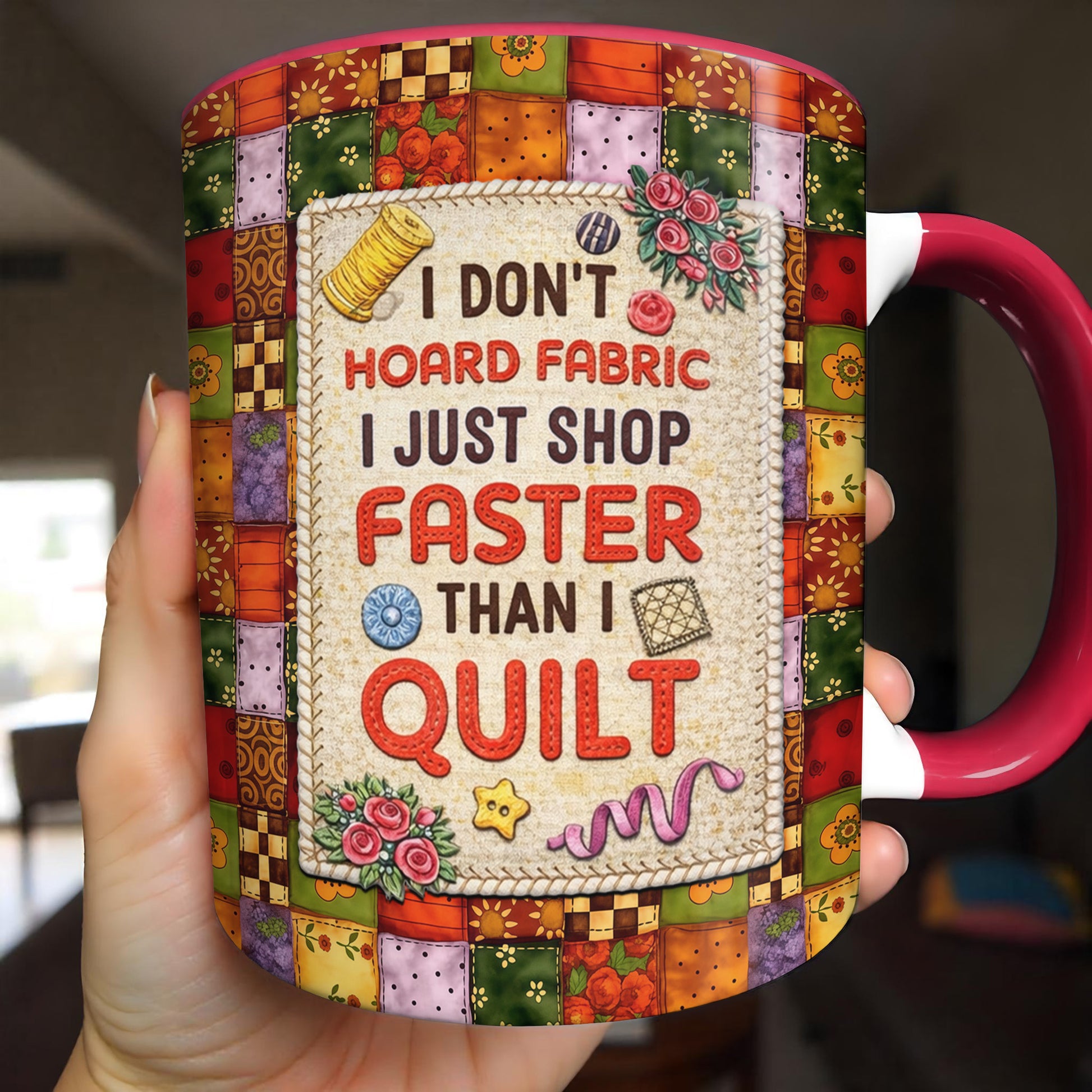 Celebrate Your Love for Crafting Vibrant Sewing and Art Mug