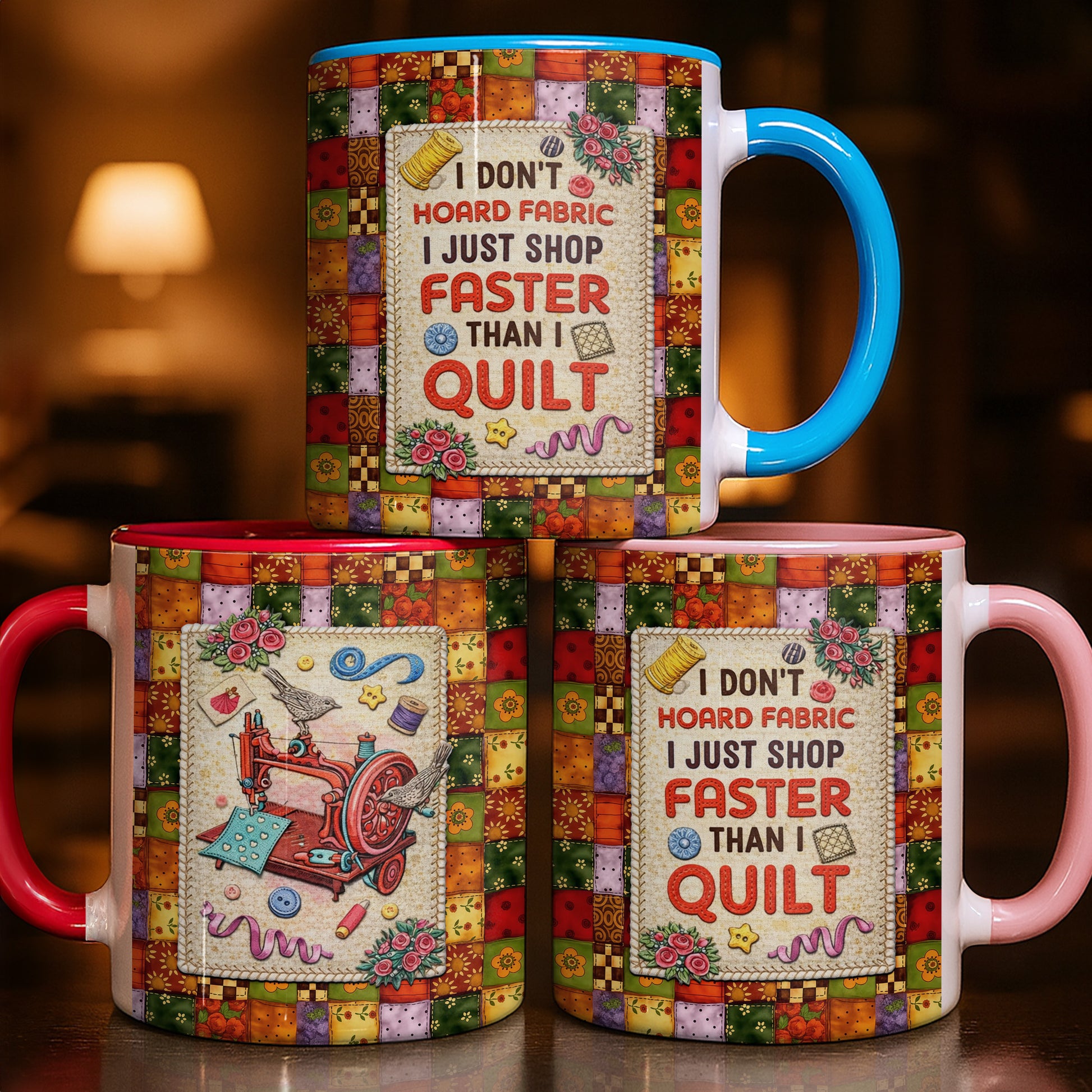 Celebrate Your Love for Crafting Vibrant Sewing and Art Mug
