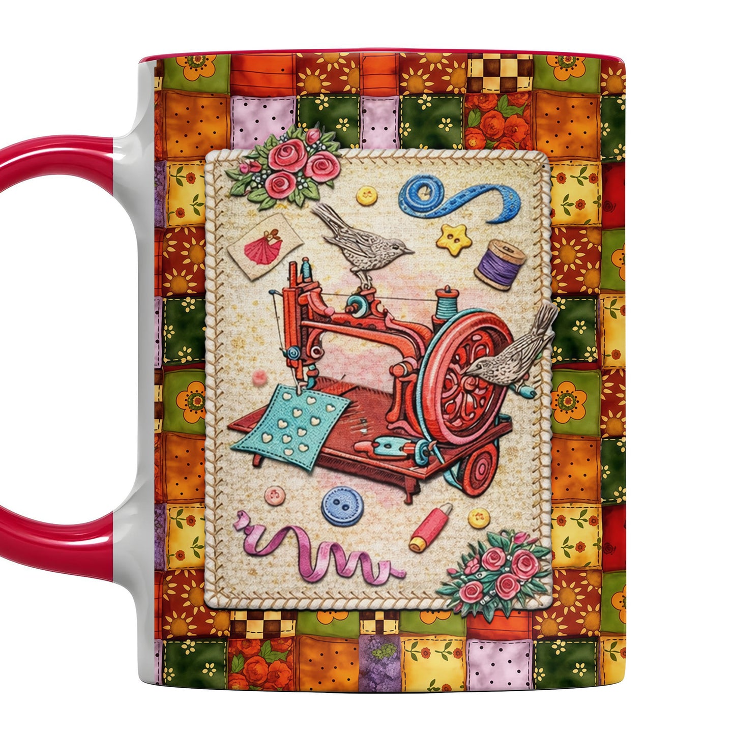 Celebrate Your Love for Crafting Vibrant Sewing and Art Mug