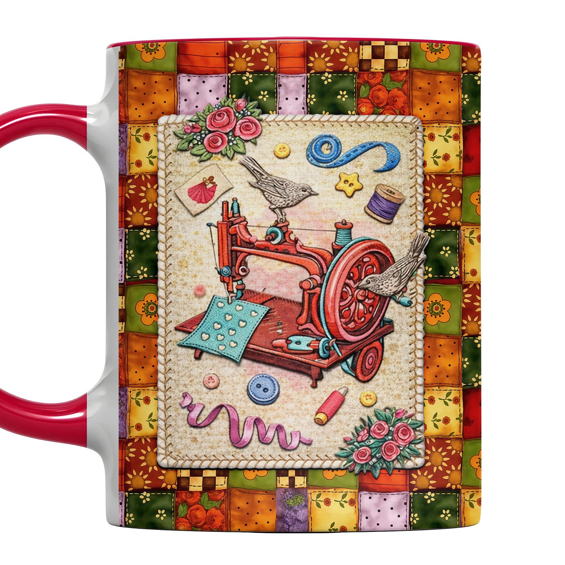 Celebrate Your Love for Crafting Vibrant Sewing and Art Mug
