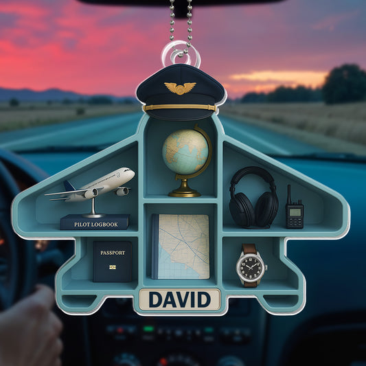 Pilot Essentials Aviation Themed Custom Acrylic Ornament