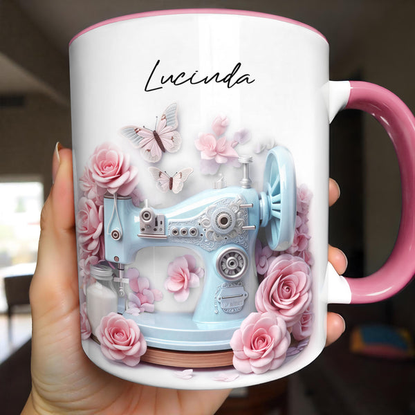 Vintage Sewing Machine and Beautiful Roses Design