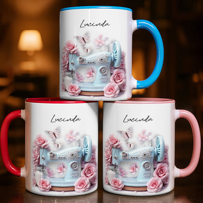 Vintage Sewing Machine and Beautiful Roses Design