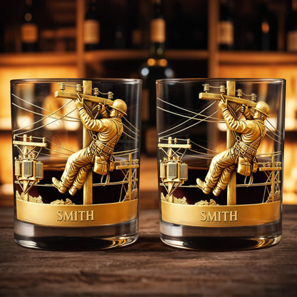 Customized Lineman, Utility Pole, Wires