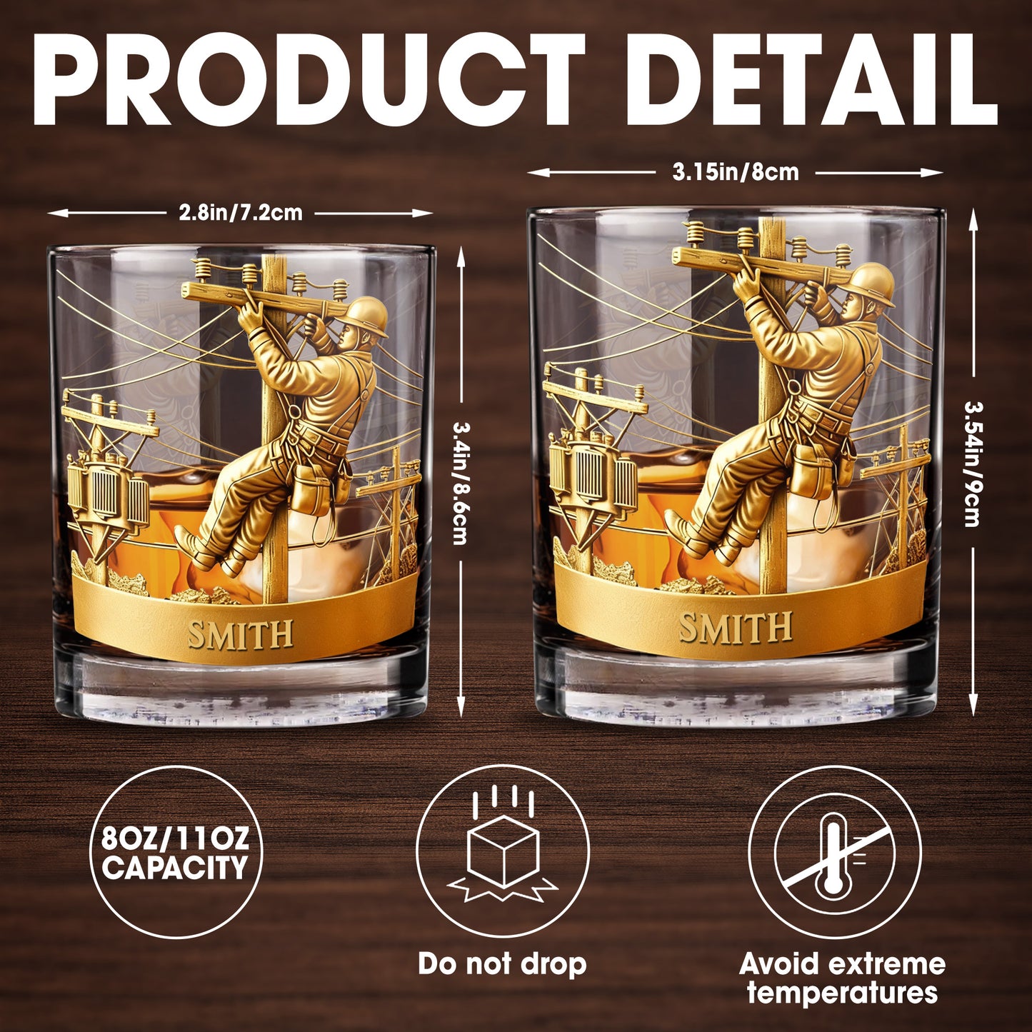 Customized Lineman, Utility Pole, Wires