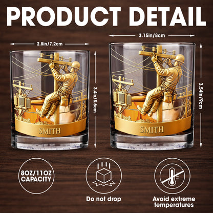 Customized Lineman, Utility Pole, Wires