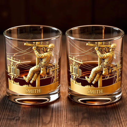 Customized Lineman, Utility Pole, Wires