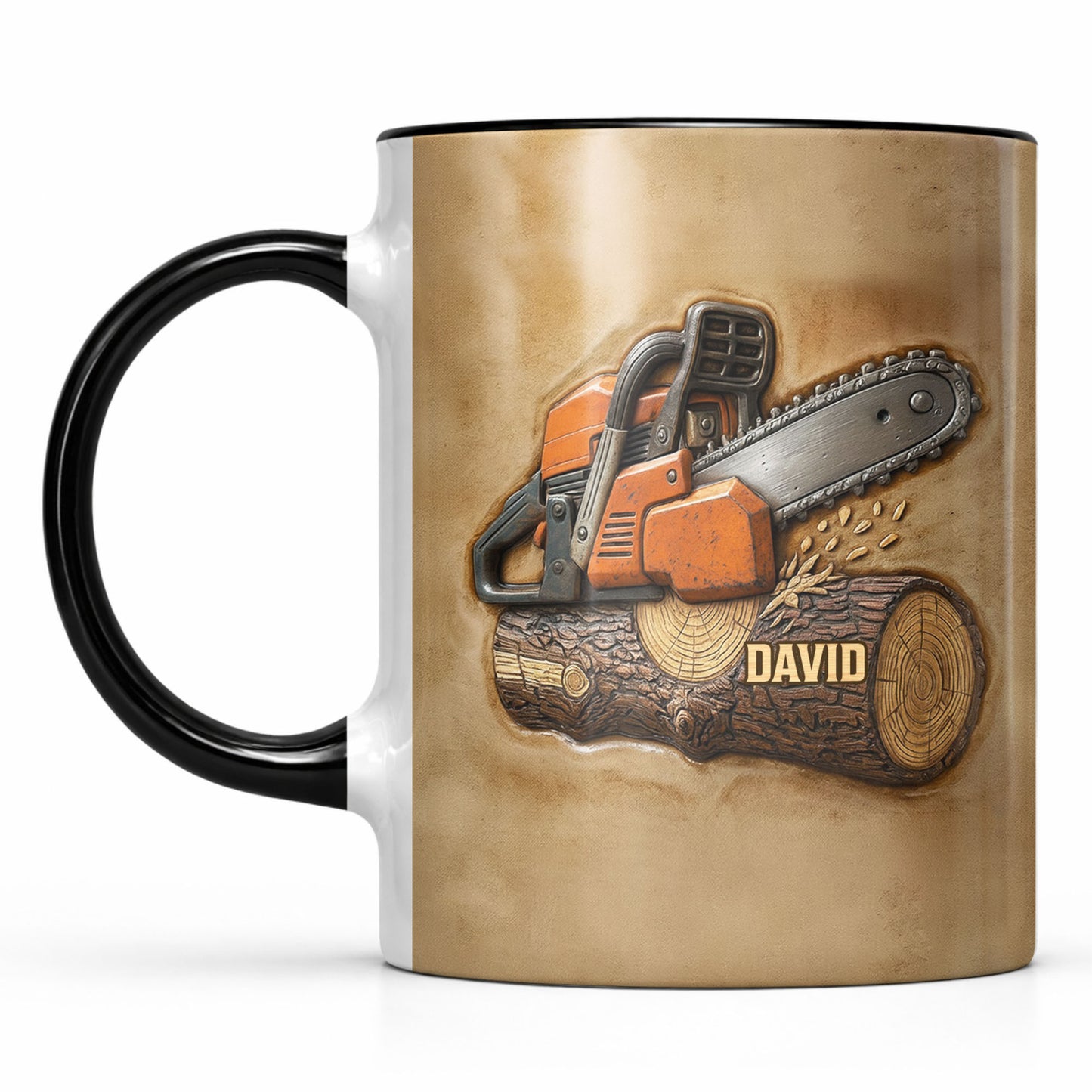 Custom Chainsaw And Log Design