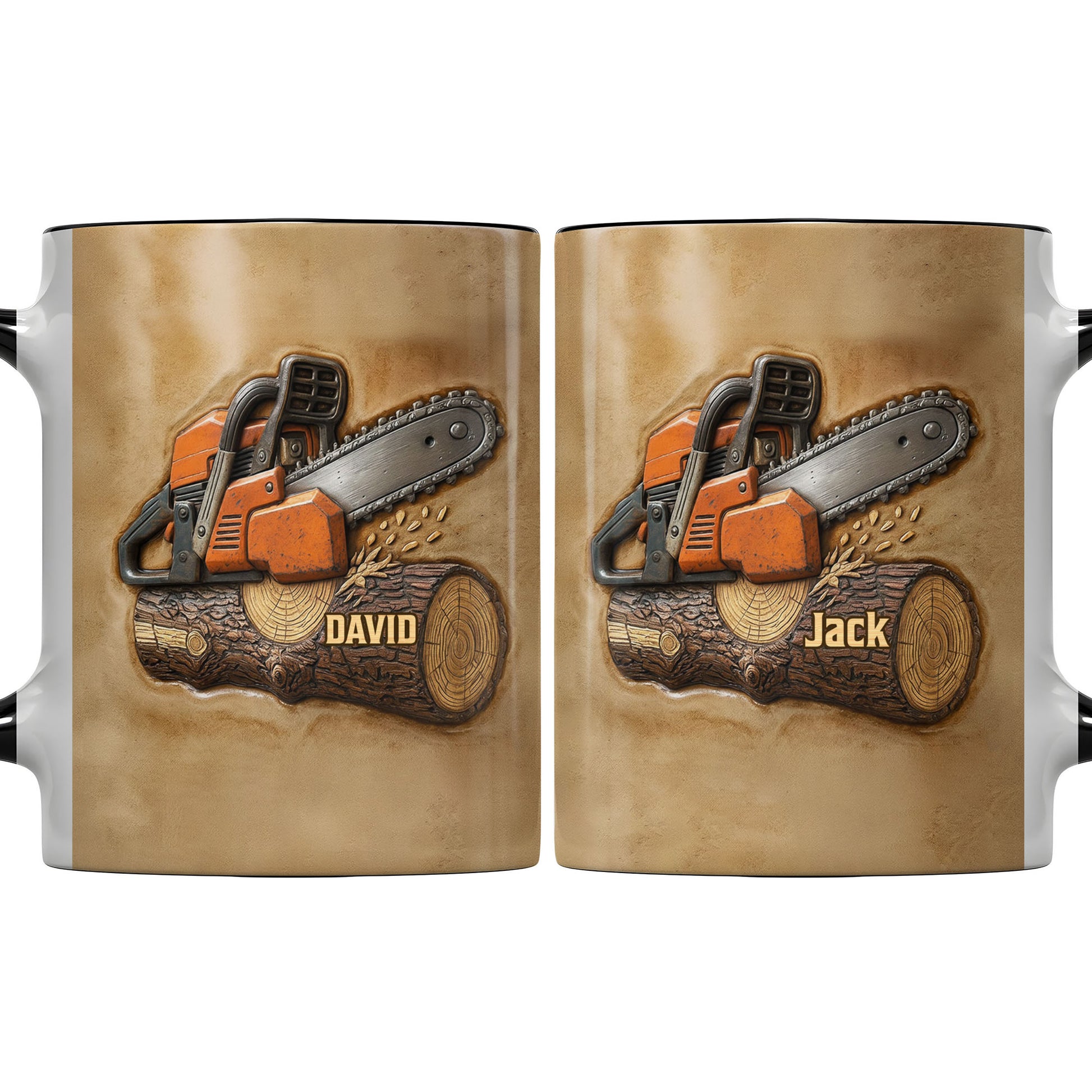 Custom Chainsaw And Log Design