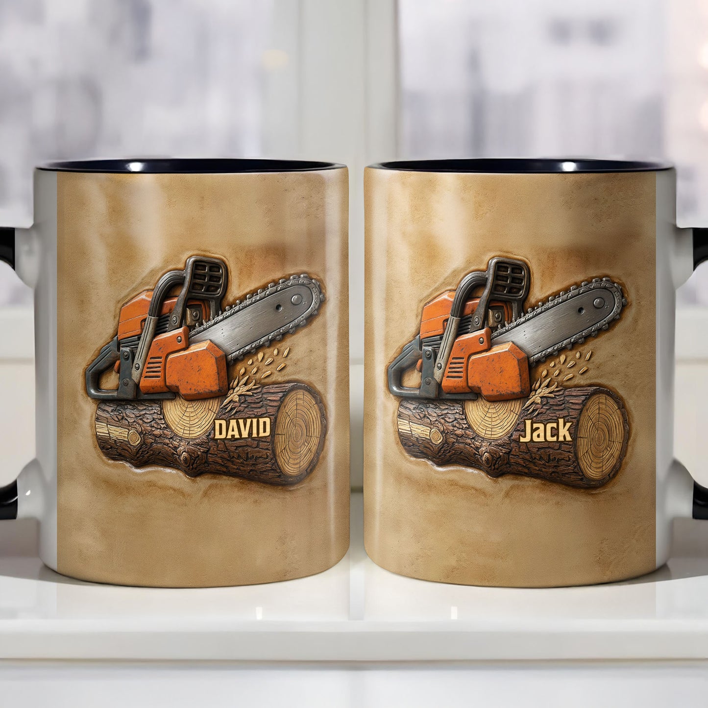 Custom Chainsaw And Log Design