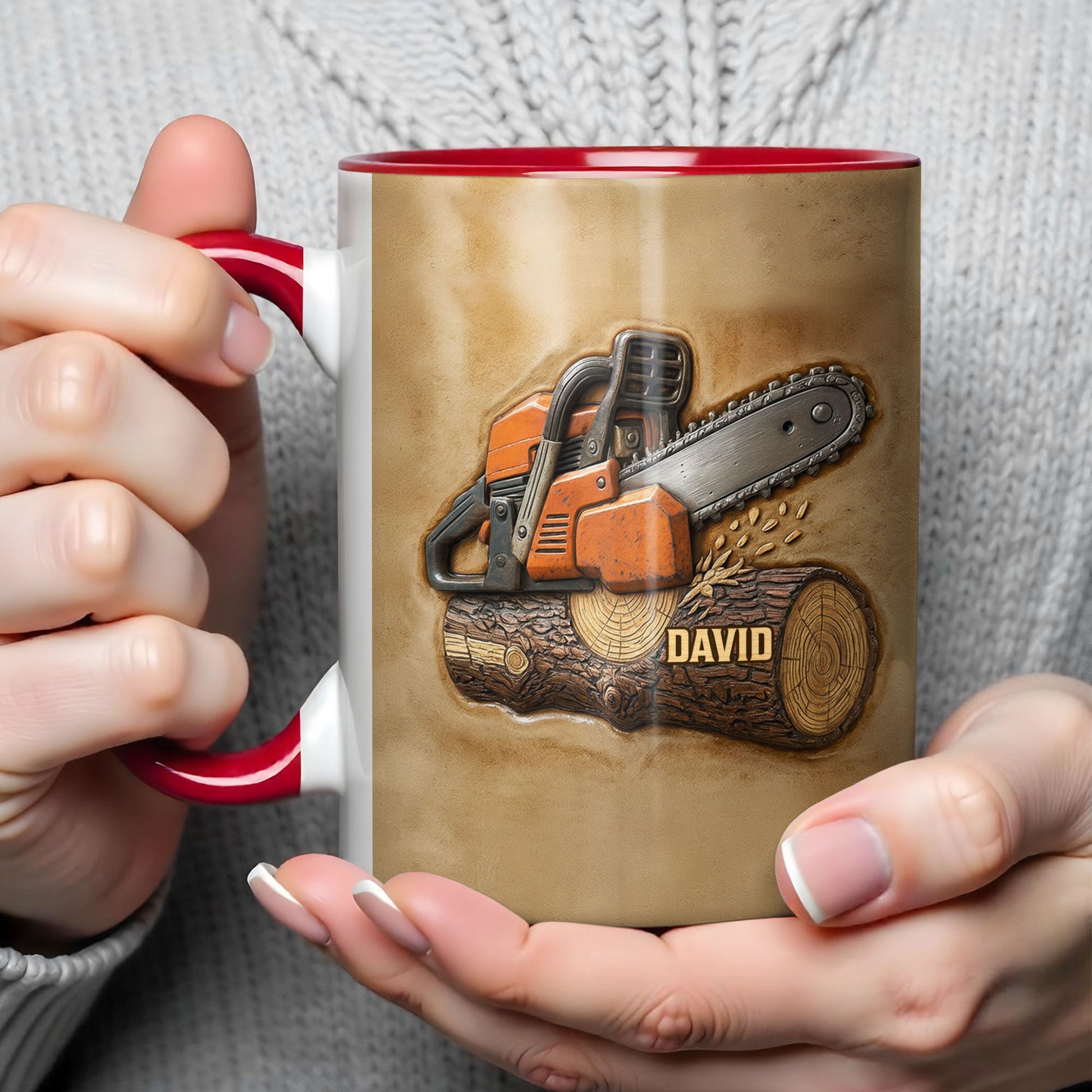 Custom Chainsaw And Log Design