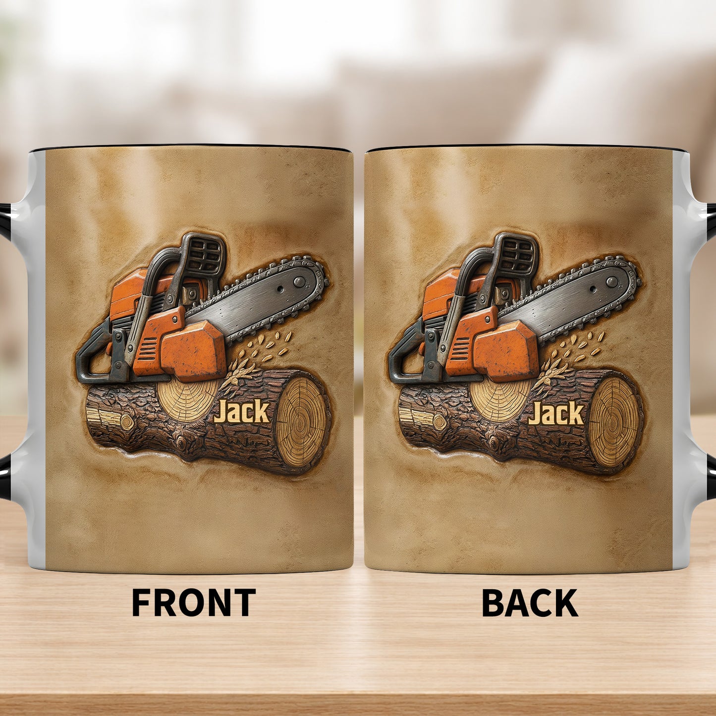 Custom Chainsaw And Log Design