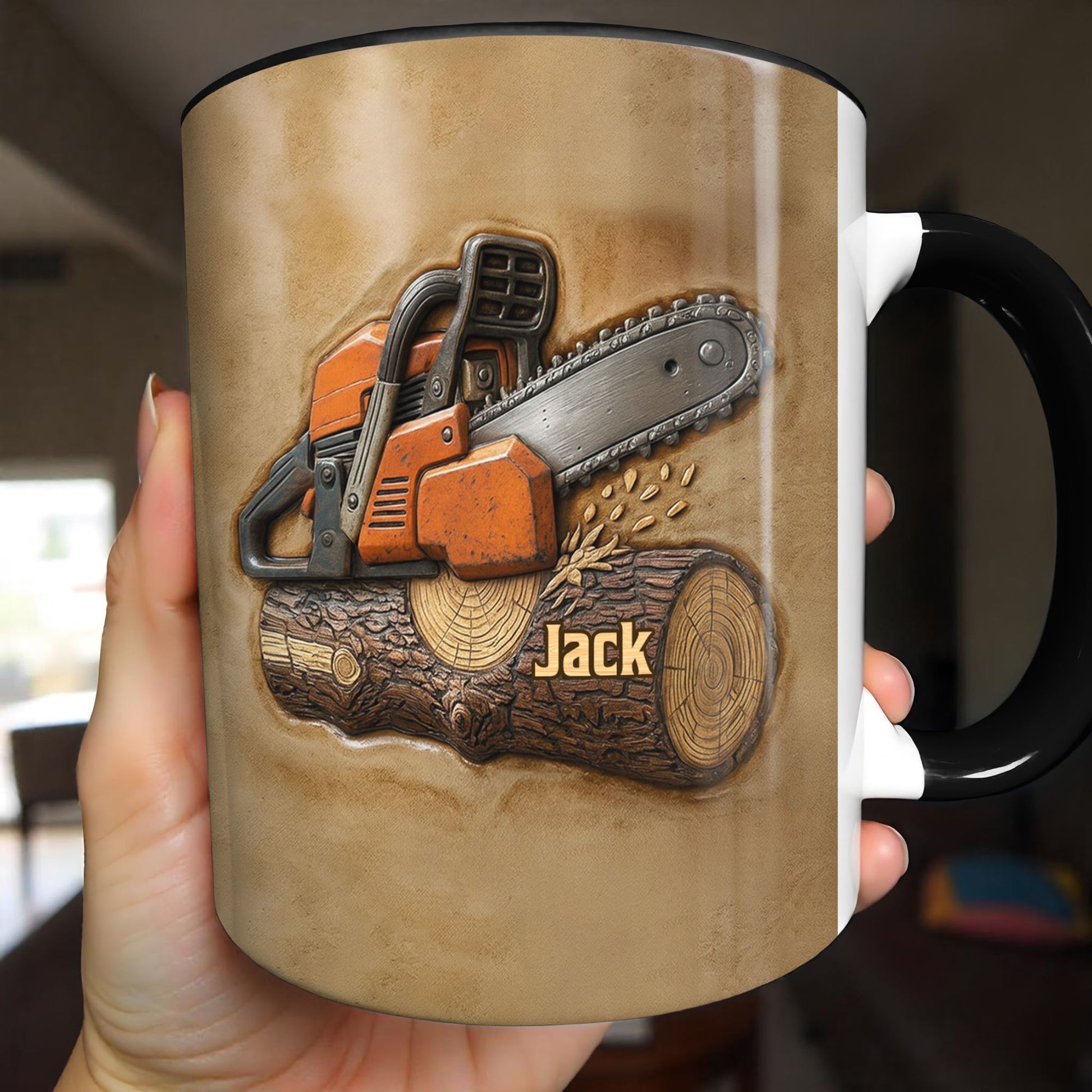 Custom Chainsaw And Log Design