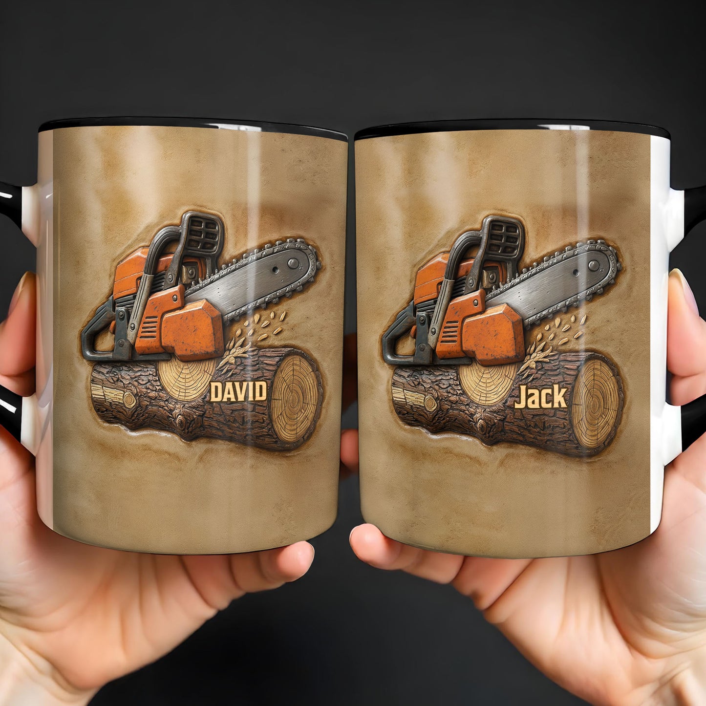 Custom Chainsaw And Log Design