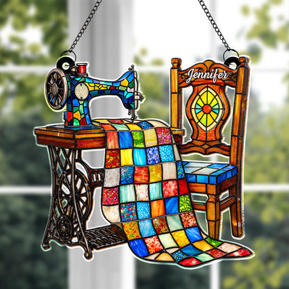 Cherish Your Passion For Crafting, Sewing Machine and Quilt