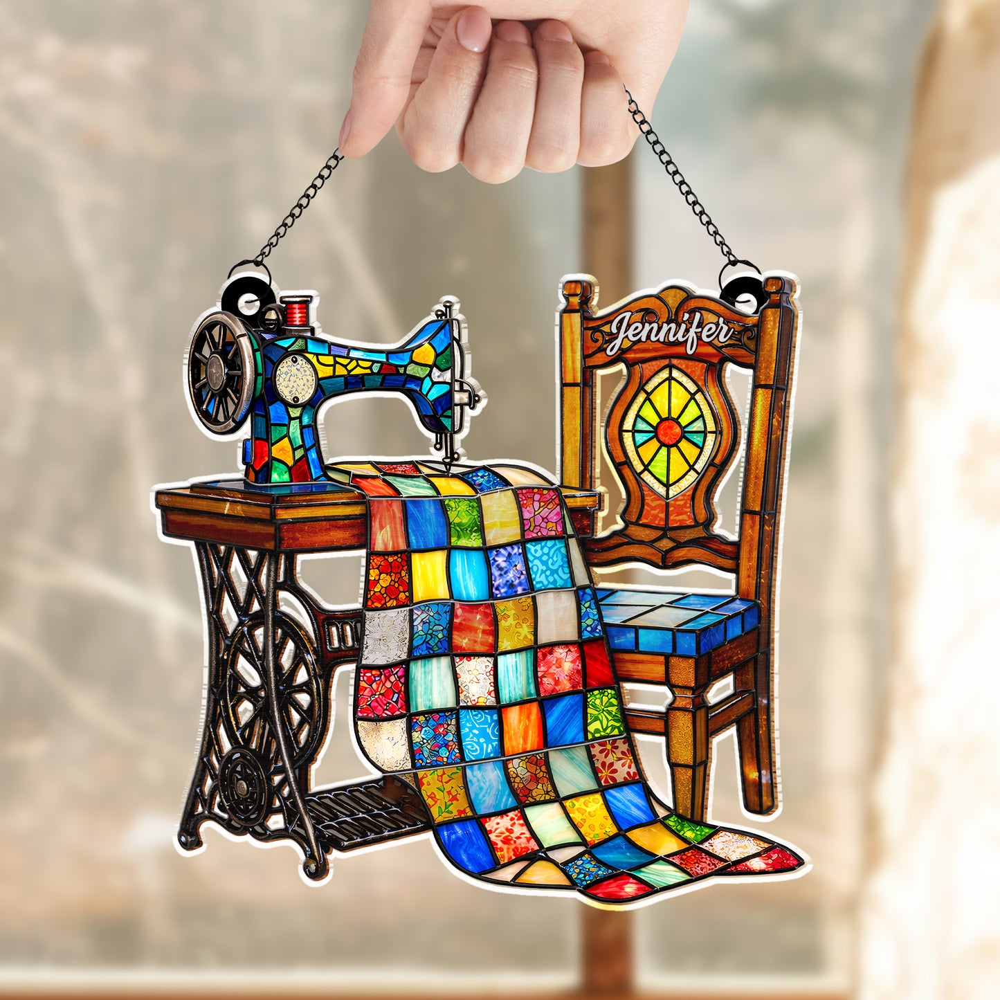 Cherish Your Passion For Crafting, Sewing Machine and Quilt