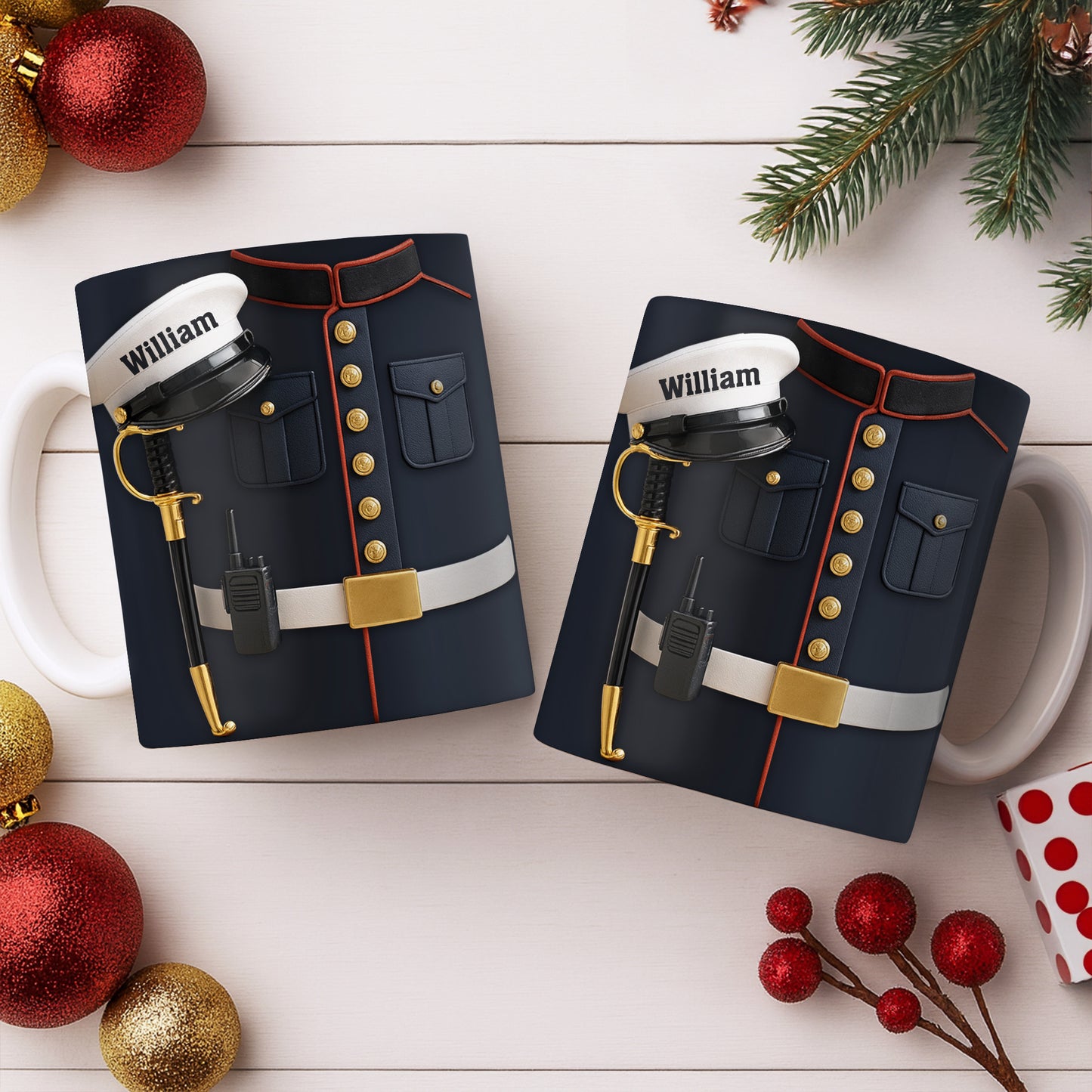 Customizable Design For Our Bravest Featuring Police Uniform