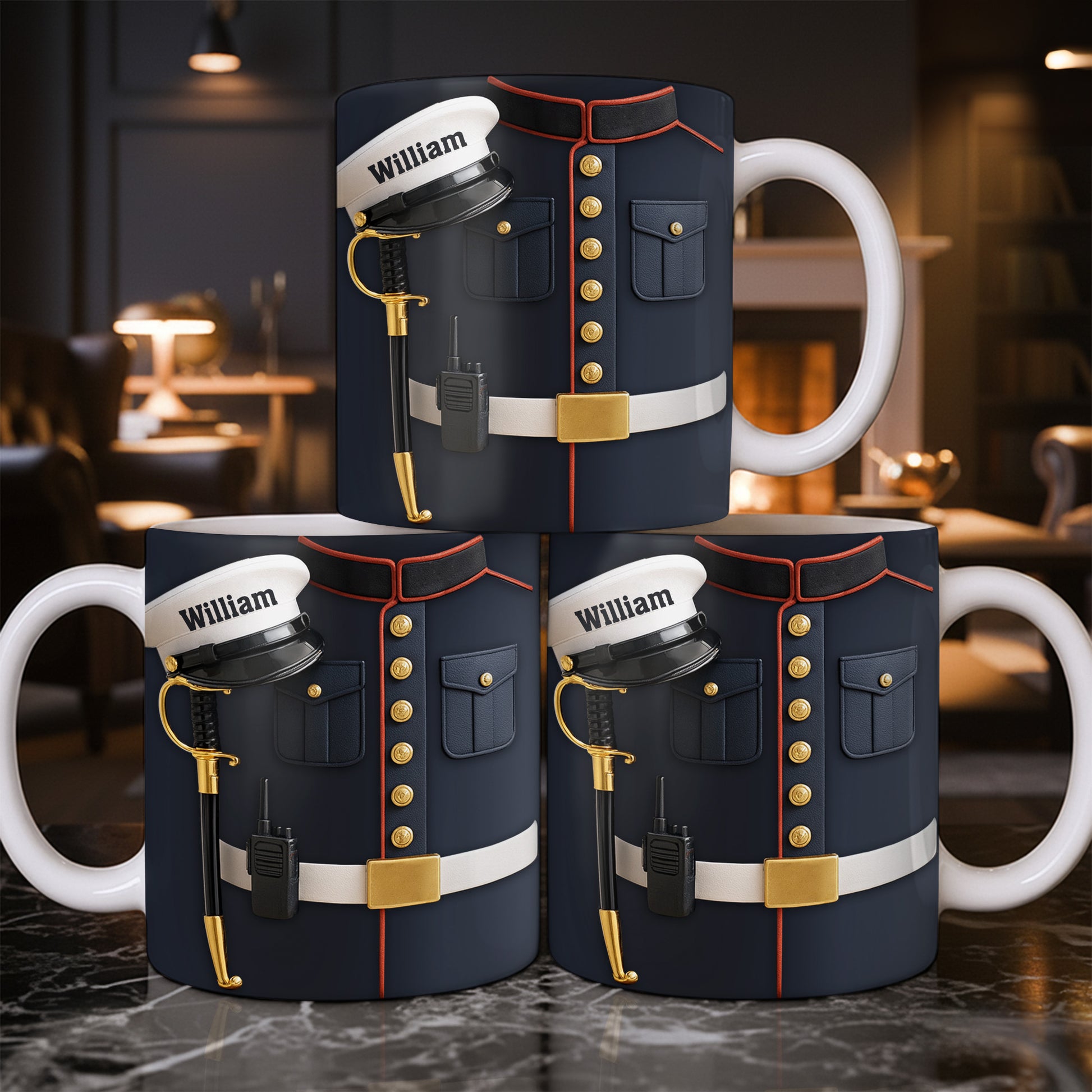 Customizable Design For Our Bravest Featuring Police Uniform