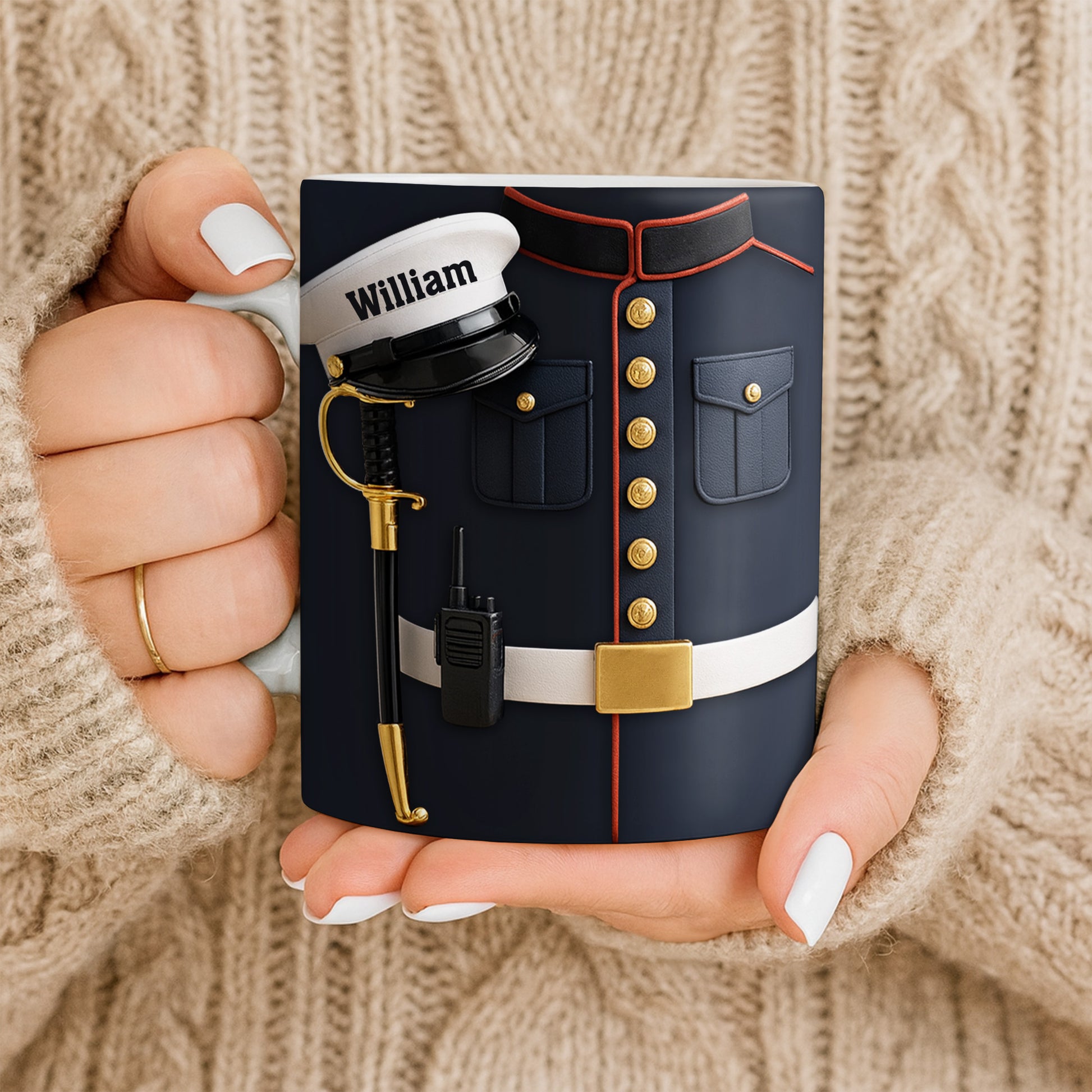 Customizable Design For Our Bravest Featuring Police Uniform