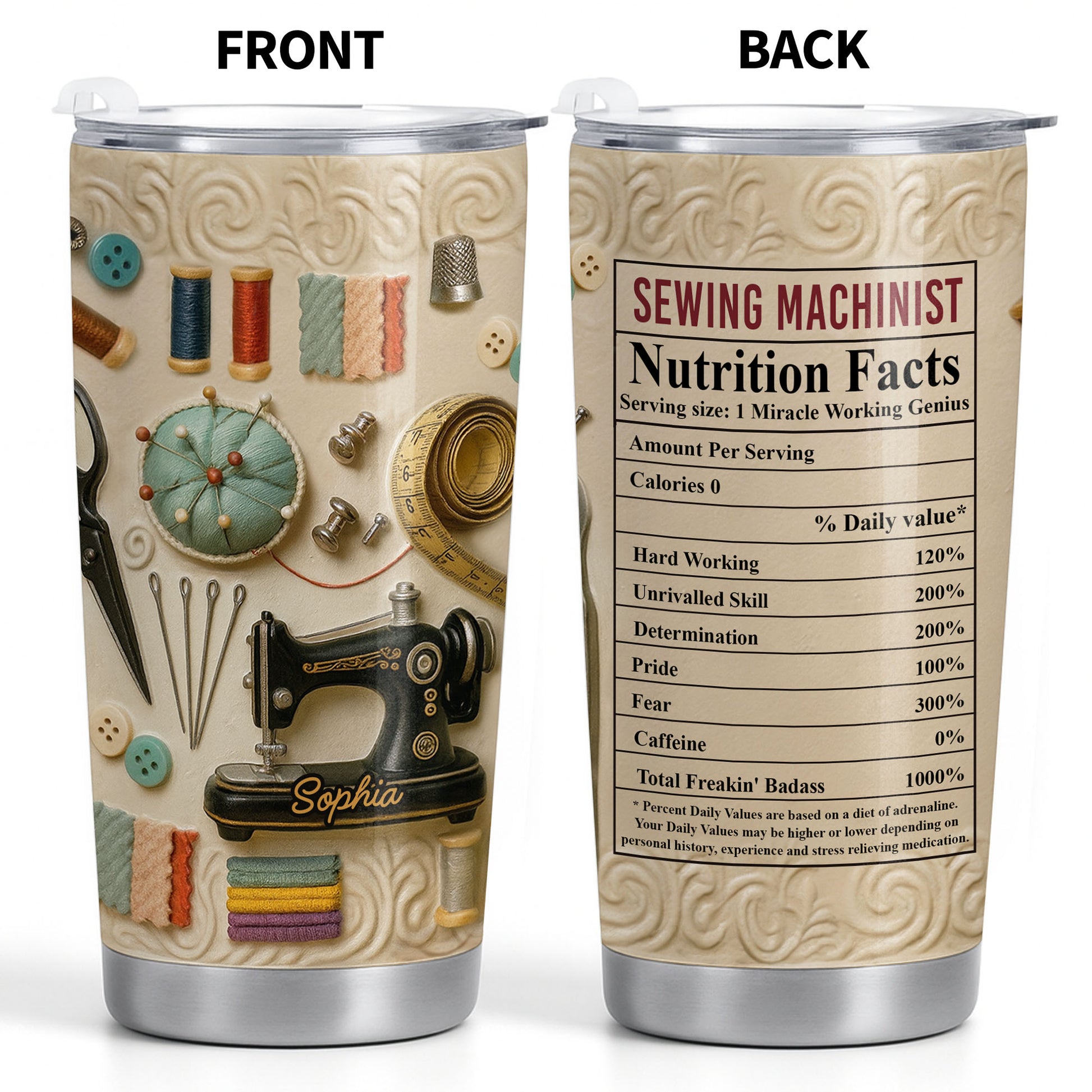 Sewing Machinist Nutrition Facts Miracle Working Genius