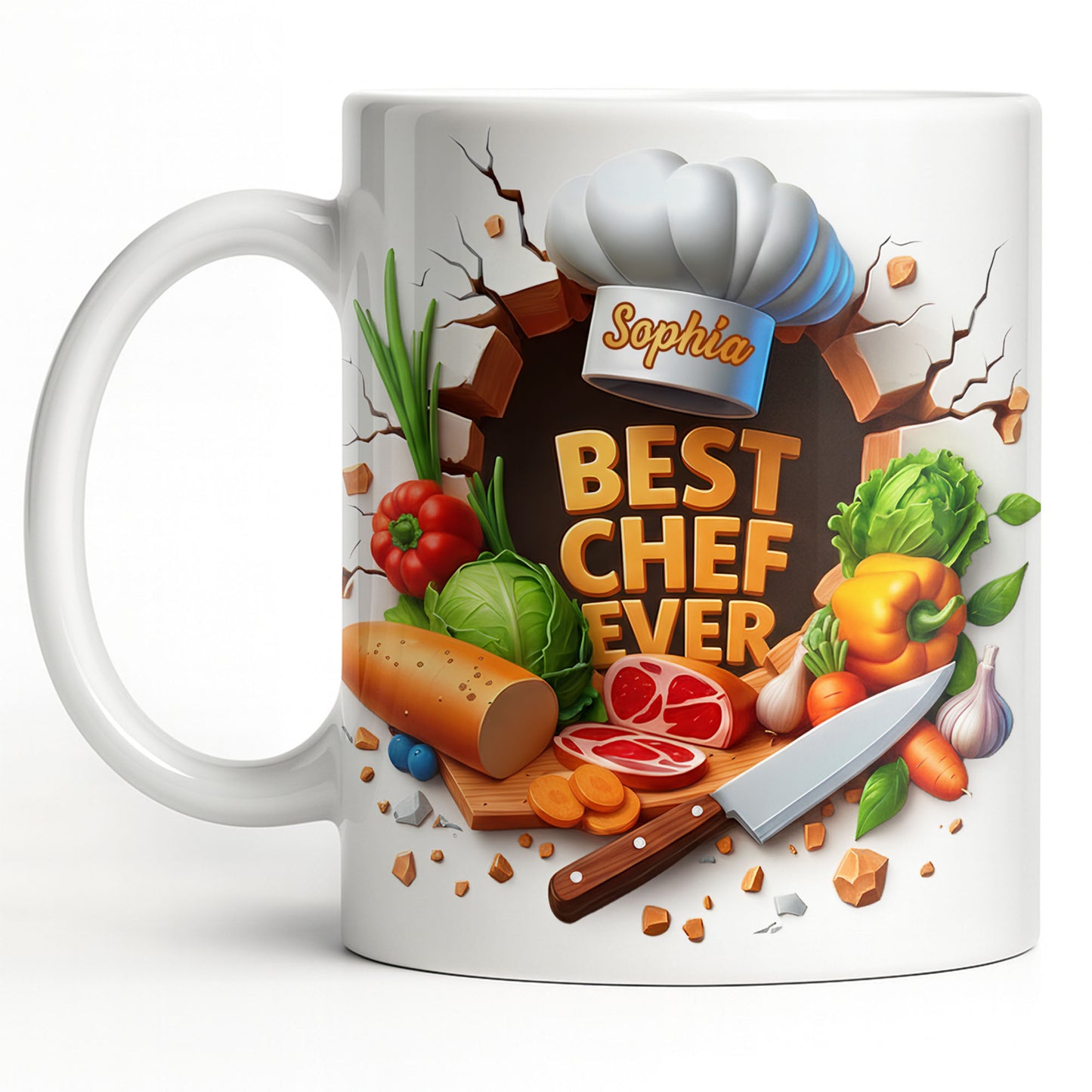 Best Chef Ever With Chef Hat And Vegetables