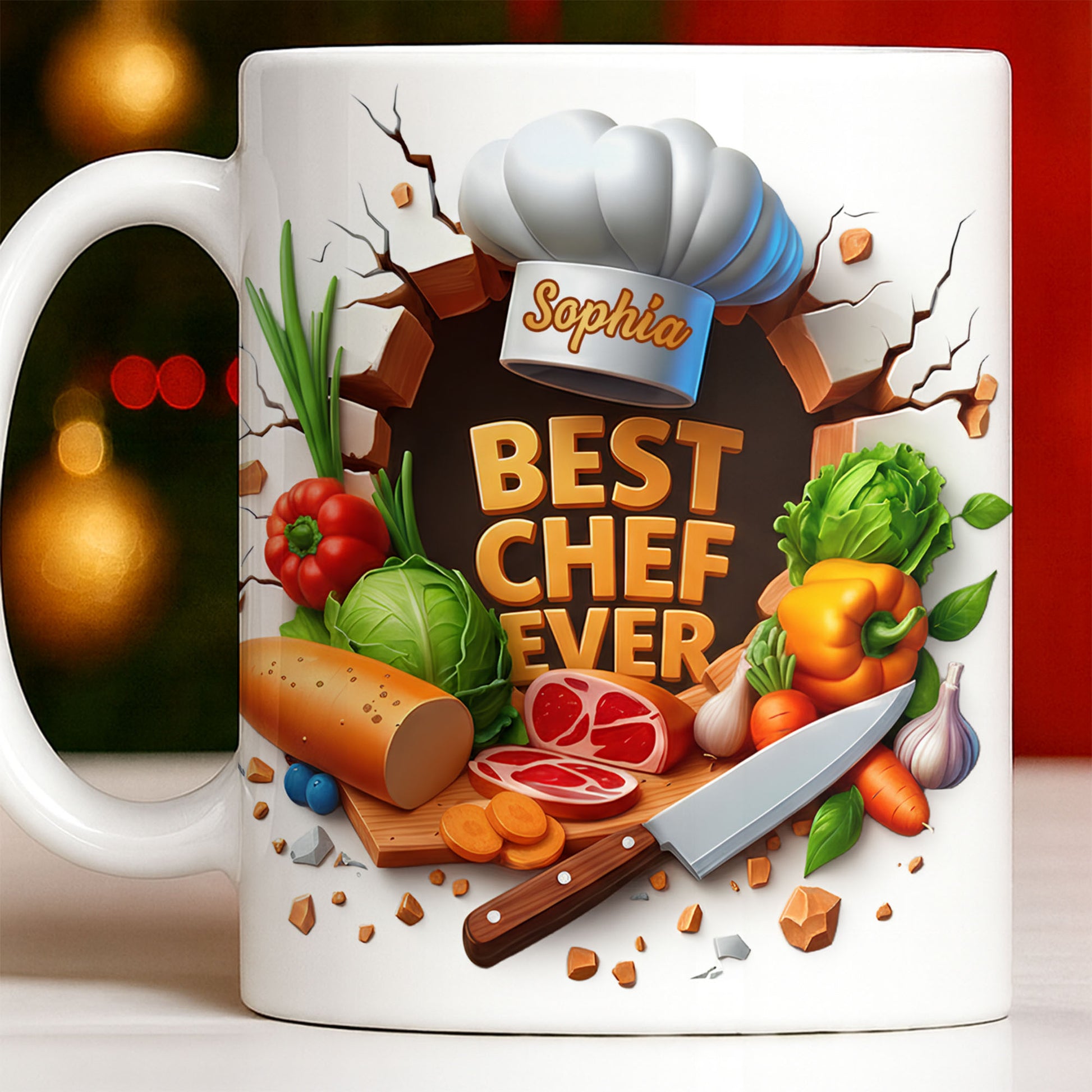 Best Chef Ever With Chef Hat And Vegetables