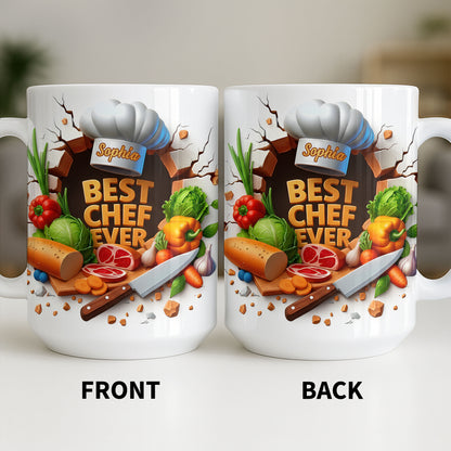 Best Chef Ever With Chef Hat And Vegetables