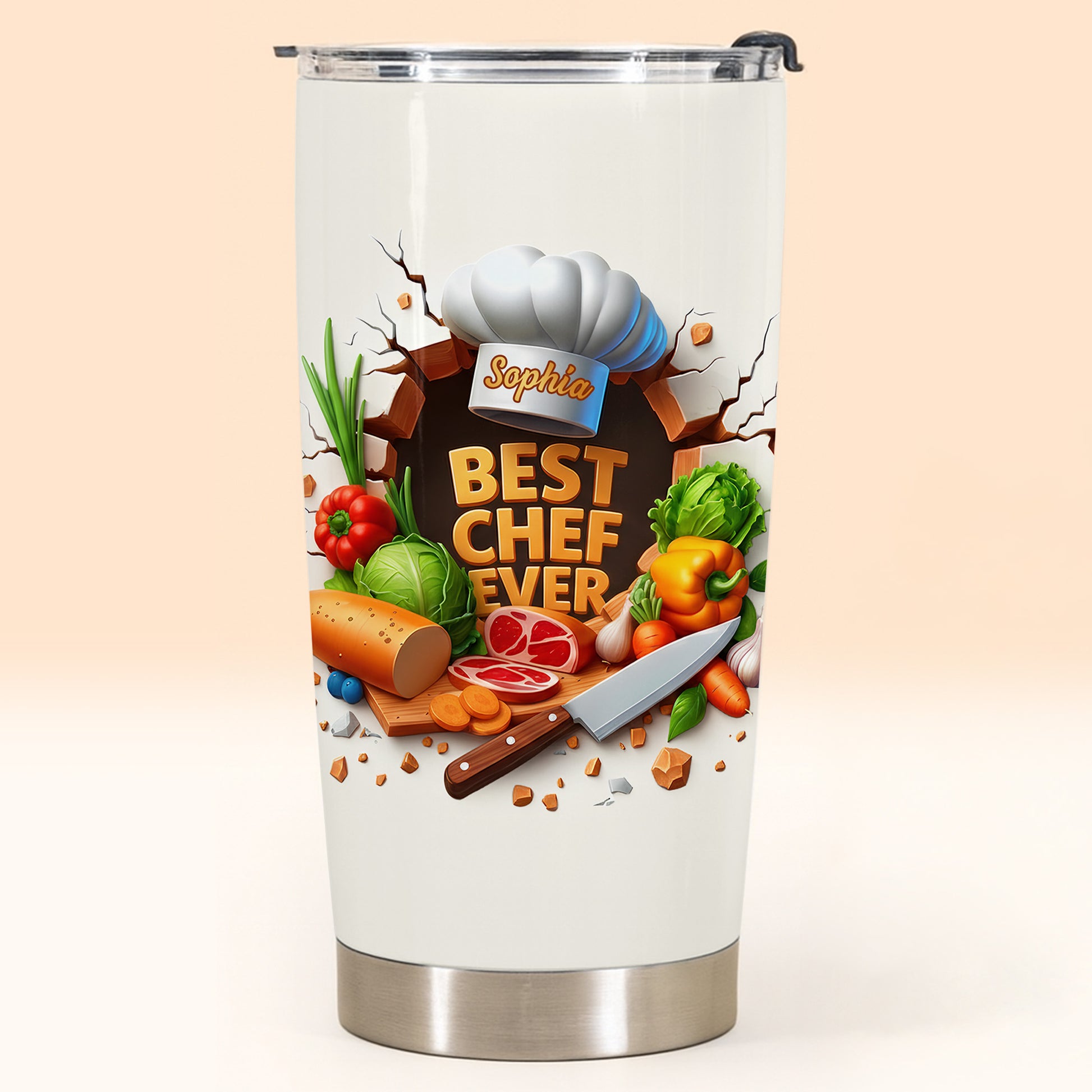 Best Chef Ever With Chef Hat And Fresh Ingredients