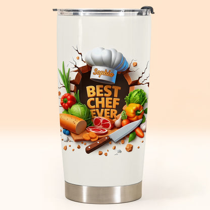 Best Chef Ever With Chef Hat And Fresh Ingredients