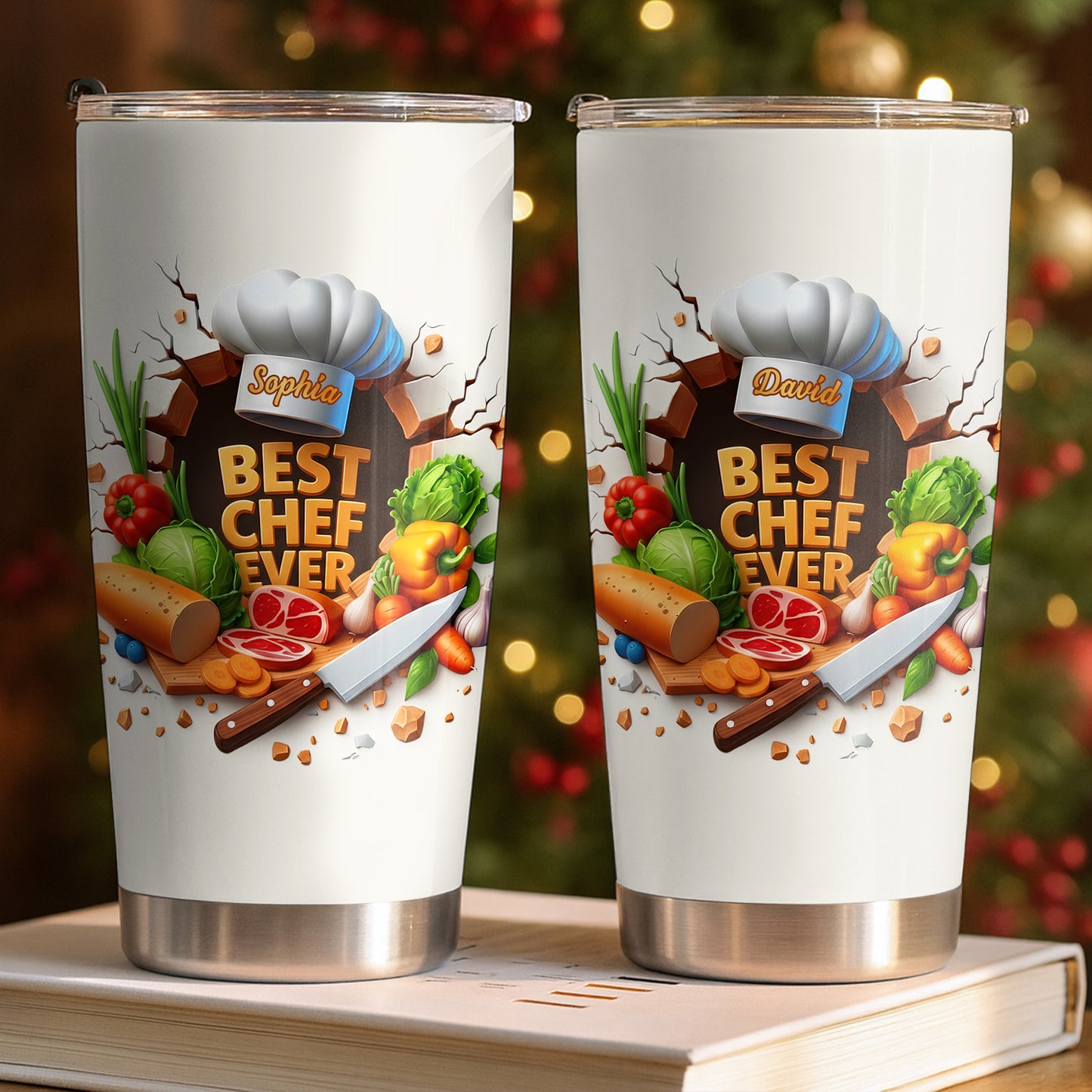 Best Chef Ever With Chef Hat And Fresh Ingredients